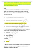 NURS 3420 CARE OF OLDER ADULTS Exam Questions and Answers 100&percnt;correect &sol;verified graded A&plus; latest update 2022&sol;2023 rated A&plus; SUCCESS 