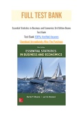Essential Statistics in Business and Economics 3rd Edition Doane Test Bank.zip