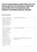 VATI PN FUNDAMENTALS 2019 FORM A& B &sol;PN FUNDAMENTALS VATI 2019 EXAM FORM A&B EACH FORM WITH 70 QUESTIONS AND CORRECT ANSWERSA&vert;ALREADY GRADED