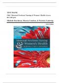 Test Bank For Olds&rsquo; Maternal-Newborn Nursing and Women&rsquo;s Health Across the Lifespan 10th Edition By Davidson Complete Guide Latest Update Version 2024