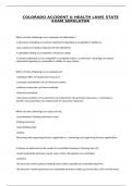 COLORADO ACCIDENT & HEALTH LAWS STATE EXAM SIMULATOR