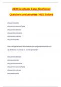 AEM Developer Exam Confirmed Questions and Answers 100&percnt; Solved