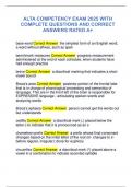 ALTA COMPETENCY EXAM 2025 WITH  COMPLETE QUESTIONS AND CORRECT  ANSWERS RATED A&plus;