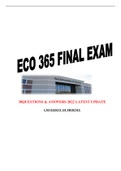  ECO 365 FINAL EXAM 30QUESTIONS & ANSWERS 2022 LATEST UPDATE  |UNIVERSITY OF PHOENIX