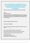 C214 FINANCIAL MANAGEMENT &lpar;End of  Section&rpar; QUIZBANK COMPLETE LATEST  UPDATED WESTERN GOVERNORS  UNIVERSITY&period; 