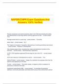   NAPSR&sol;CNPR Exam Questions And Answers 100&percnt; Verified&period;