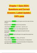 Chapter 1 Quiz 2024 &vert; Questions and Correct Answers &vert; Latest Update &vert; 100&percnt; pass