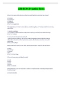 ATI-TEAS Practice Tests Questions And Answers Latest Update With Complete Top Solution Rated A&period;