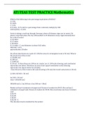 ATI TEAS TEST PRACTICE Mathematics&lpar; Questions And Answers With Multiple Choices&period;&rpar; Download To Score An A