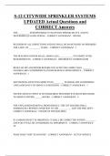 S-12 CITYWIDE SPRINKLER SYSTEMS UPDATED Actual Questions and  CORRECT Answers
