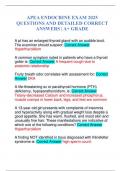 APEA ENDOCRINE EXAM 2025 QUESTIONS AND DETAILED CORRECT ANSWERS &vert; A&plus; GRADE