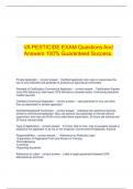  VA PESTICIDE EXAM Questions And Answers 100&percnt; Guaranteed Success&period;