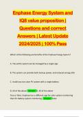 Enphase Energy System and IQ8 value proposition &vert; Questions and correct Answers &vert; Latest Update 2024&sol;2025 &vert; 100&percnt; Pass