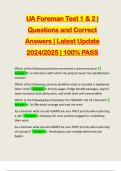 UA FOREMAN BUNDLED EXAMS&colon;&colon;&colon;&colon; QUESTIONS AND CORRECT ANSWERS &vert; LATEST UPDATE 2024&sol;2025