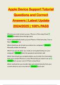 Apple Device Support Tutorial Questions and Correct Answers &vert; Latest Update 2024&sol;2025 &vert; 100&percnt; PASS