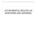 ATI RN MENTAL HEALTH (60 QUESTIONS AND ANSWERS)