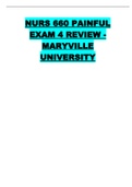 NURS 660 PAINFUL EXAM 4 REVIEW - MARYVILLE UNIVERSITY