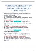 NC DMV DRIVING TEST NEWEST 2025 ACTUAL EXAM QUESTIONS AND DETAILED CORRECT ANSWERS &vert; GUARANTEED PASS