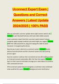 Uconnect Expert Exam &vert; Questions and Correct Answers &vert; Latest Update 2024&sol;2025 &vert; 100&percnt; PASS