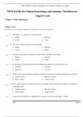TEST BANK for Clinical Kinesiology and Anatomy 7th Edition by Lippert Lynn&period; ISBN-9781719644525&period; &lpar;All Chapters 1-20&period; Q&A &plus; Answer Key&rpar;