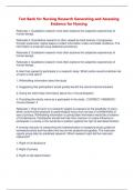 Test Bank for Nursing Research Generating and Assessing Evidence for Nursing