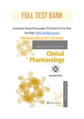 Introductory Clinical Pharmacology 12th Edition Ford Test Bank