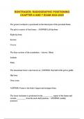 BONTRAGER&semi; RADIOGRAPHIC POSITIONING CHAPTER 6 AND 7 EXAM 2024-2025