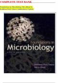 COMPLETE TEST BANK   Foundations in Microbiology 8th edition by Kathleen Park Talaro &lpar;Author&rpar;latest Update&period;