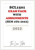 SCL1501 Exam Pack with Assignments for 2022 (Semester 1 and 2) 
