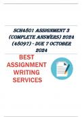 SCH4801 Assignment 3 &lpar;COMPLETE ANSWERS&rpar; 2024 &lpar;248097&rpar;- DUE 7 October 2024 