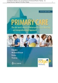 TEST BANK FOR PRIMARY CARE ART AND SCIENCE OF ADVANCED PRACTICE NURSING-AN INTERPROFESSIONAL APPROACH 5TH EDITION- DUNPHY