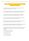 Level I Antiterrorism Awareness Exam 2022 with Questions and Answers 