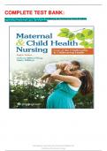 COMPLETE TEST BANK&colon;  Maternal and Child Health Nursing&colon; Care of the Childbearing and Childrearing Family 8th Edition by JoAnne Silbert-Flagg DNP CPNP latest Update&period;