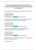 WGU 370 Pathophysiology Final Exam New Latest  Version With All Questions From Actual Exam And 100&percnt;  Correct Answers