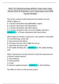 WGU 370 Pathophysiology Midterm Exam New Latest  Version With All Questions From Actual Exam And 100&percnt;  Correct Answers 