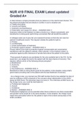 NUR 419 FINAL EXAM Latest updated Graded A&plus;
