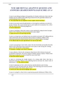 NUR 2488 MENTAL ADAPTIVE QUIZZES AND ANSWERS GRADED DOWNLOAD SCORE AN A&plus;