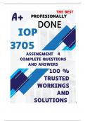 IOP3705 Assignment 4 &lpar;COMPLETE ANSWERS&rpar; Semester 2 2024