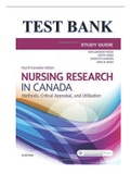 TEST BANK For Nursing Research in Canada- Methods, Critical Appraisal, and Utilization 4th Edition by Mina D. Singh, Cherylyn Cameron , Geri LoBiondo-Wood and Judith Haber
