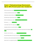 Exam 1 Pathophysiology Rasmussen&period; Q& A&period; 99&percnt; Proven pass rate&period; Graded A&plus;