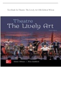 Test Bank for Theatre The Lively Art 10th Edition