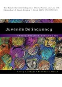 Test Bank for Juvenile Delinquency Theory, Practice, and Law 13th