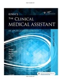 Kinn’s The Clinical Medical Assistant 13th Edition Proctor Test Bank |Complete Guide A+|Instant download .