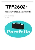 TPF2602 Portfolio 51 2022 Answers