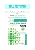 Contemporary PracticalVocational Nursing 9th Edition Kurzen Test Bank