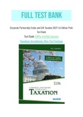 Corporate Partnership Estate and Gift Taxation 2021 1st Edition Pratt Test Bank