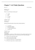 BIOL 133 Week 5 Exam Chapter 7 to 12 - Question and Answers