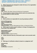 COMPTIA CYBERSECURITY ANALYST &lpar;CYSA&plus;&rpar; - MODULE 4 SECURITY ARCHITECTURE AND TOOL SETS QUESTIONS AND ANSWERS GRADED A&plus;