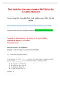 Test bank for Macroeconomics 5th Edition by&period;pdf