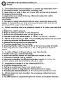 CPR-AED for Professional Rescuers and First Aid- Exam A&period; Latest 2023 - 2024